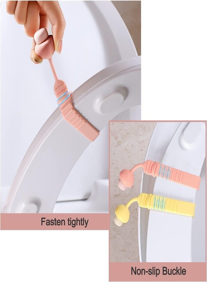 LACOLANE Silicone Toilet Seat Cover Lifter Clip (Multicolor) - Hands-Free Toilet Seat Holder, Sport Style Design - Pack of 3 Bathroom Accessories - Image 4